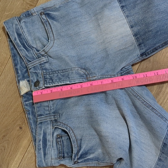 FREE PEOPLE Jax Patchwork Raw Hem 4-Button Fly Skinny Jeans Size 28 - Picture 6 of 9